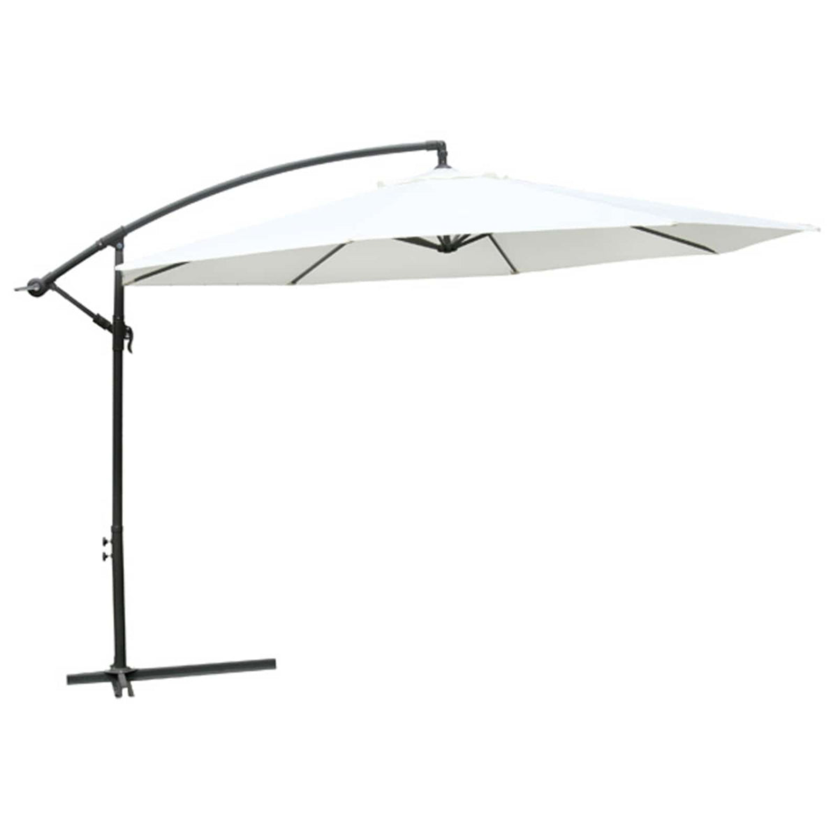 VidaXL parasol suspendu blanc