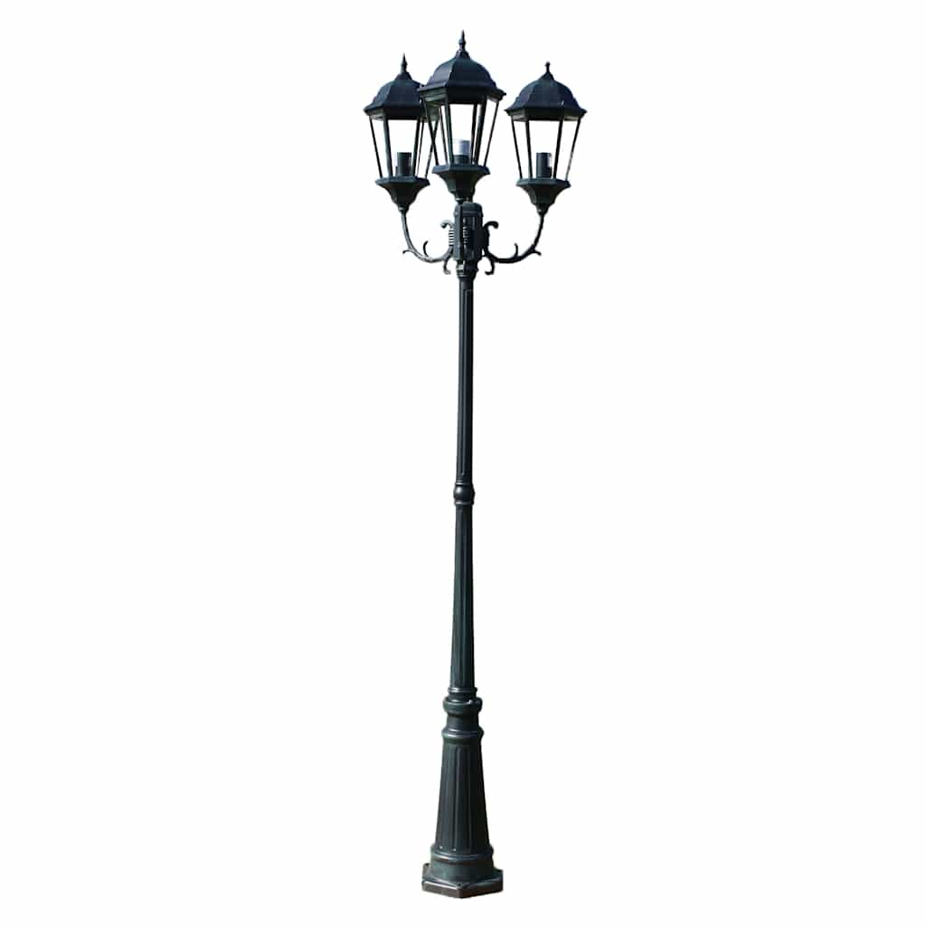 Vidaxl Garden Lant Brighton 3 bras 230 cm noir vert foncé