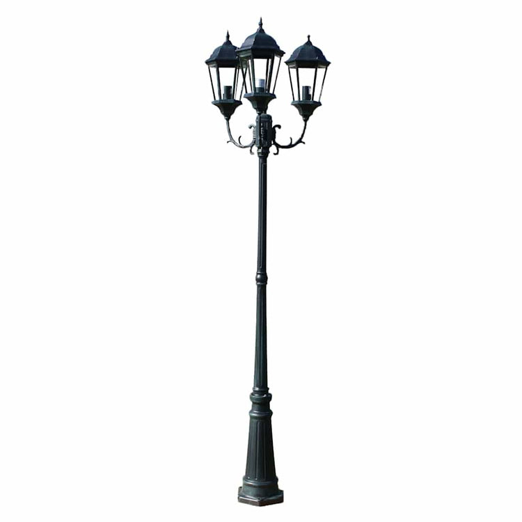 Vidaxl Garden Lant Brighton 3 bras 230 cm noir vert foncé