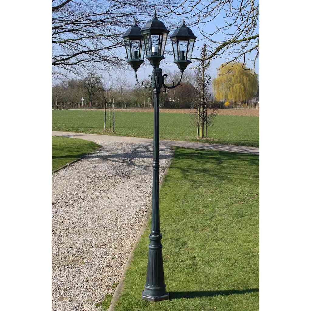Vidaxl Garden Lant Brighton 3 bras 230 cm noir vert foncé