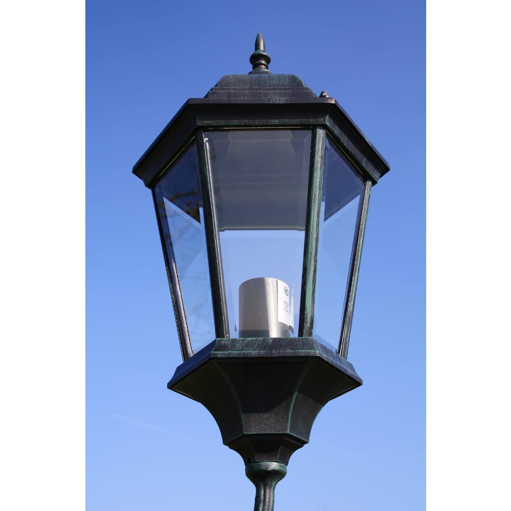 Vidaxl Garden Lanterne avec 2 bras 230 cm en aluminium vert foncé noir