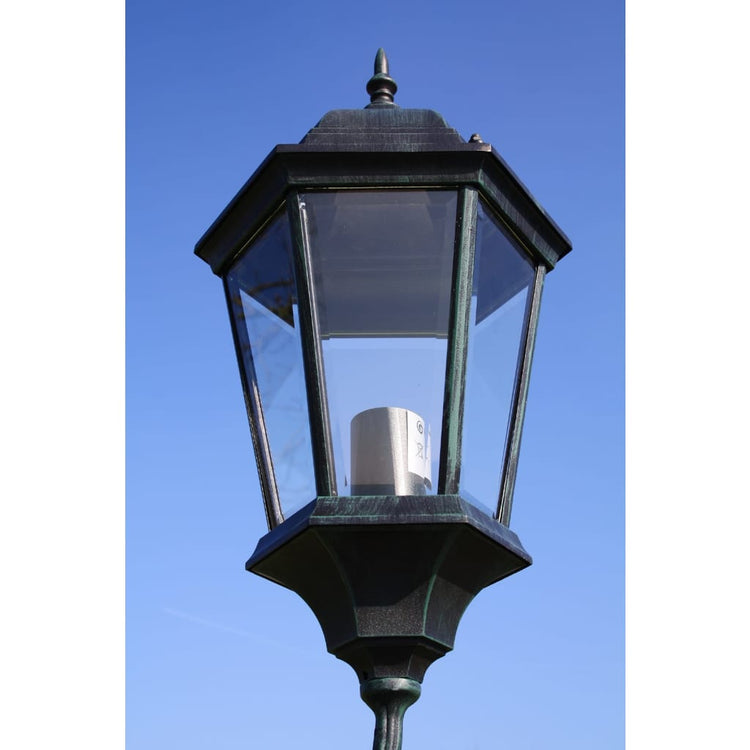 Vidaxl Garden Lanterne avec 2 bras 230 cm en aluminium vert foncé noir