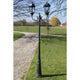 Vidaxl Garden Lanterne avec 2 bras 230 cm en aluminium vert foncé noir
