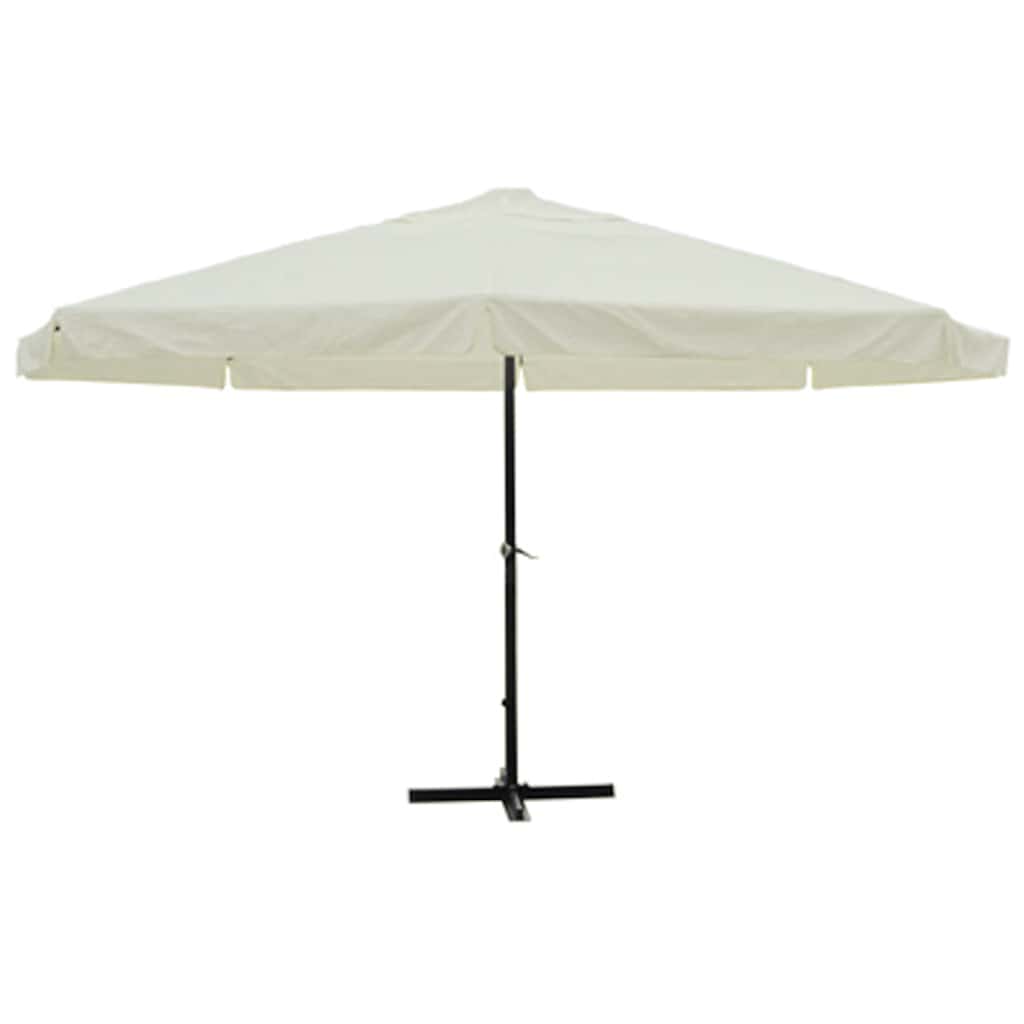 Vidaxl parasol samos 500 cm aluminium blanc