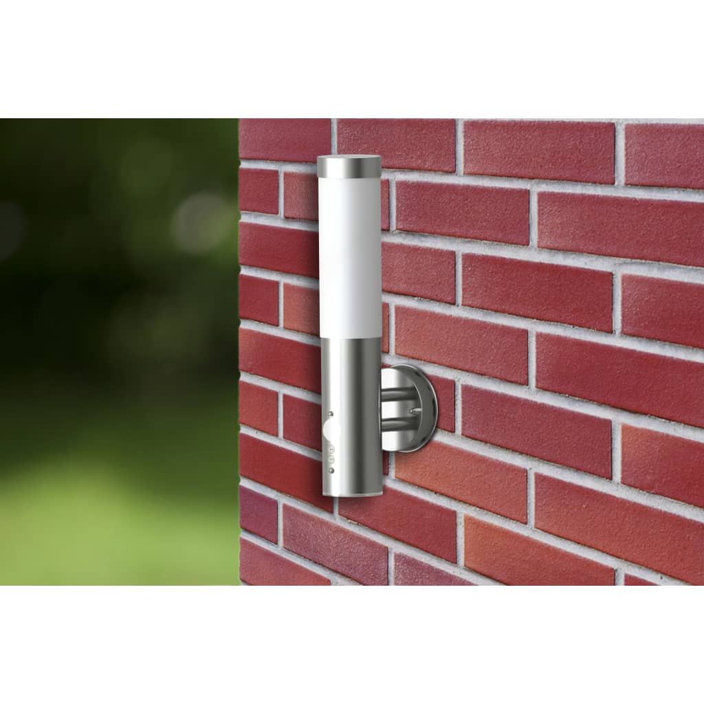 Vidaxl Lampe murale extérieure avec détecteur de mouvement en acier inoxydable