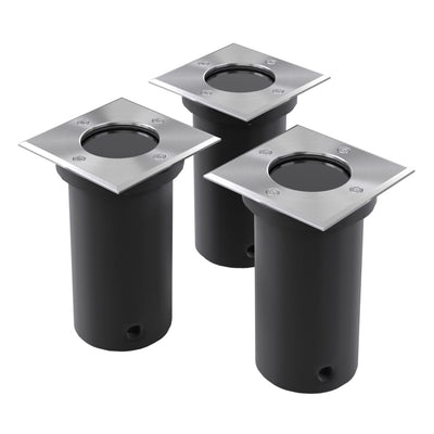 Vidaxl Ground Spots pour l'extérieur de 3 pcs carrés