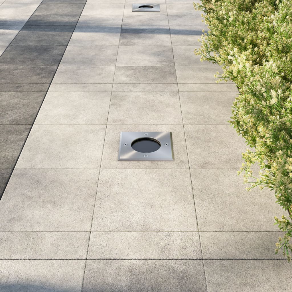 Vidaxl Ground Spots pour l'extérieur de 3 pcs carrés