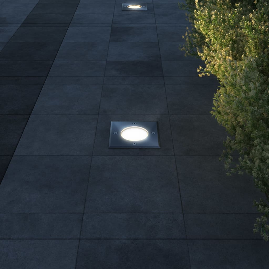 Vidaxl Ground Spots pour l'extérieur de 3 pcs carrés