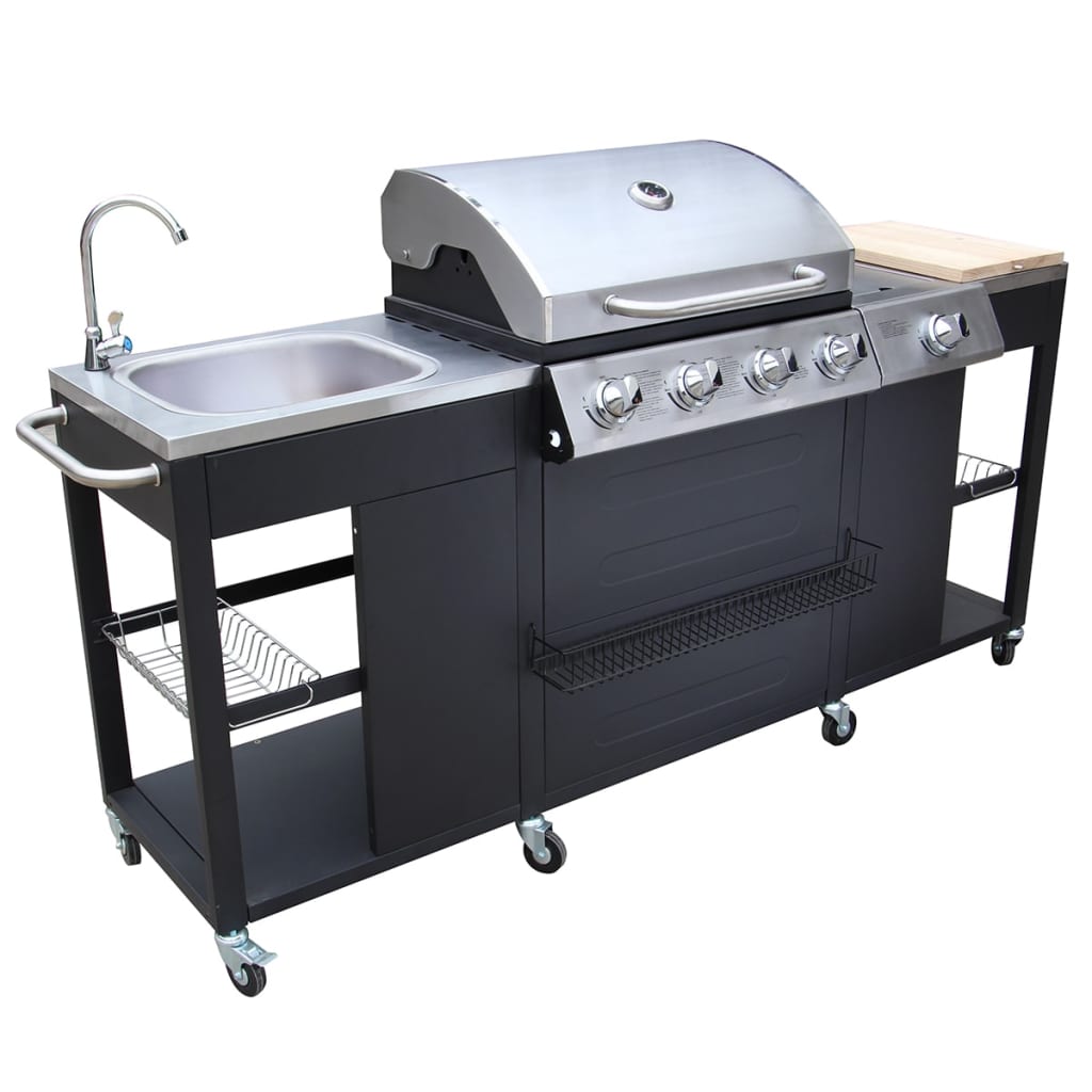 Vidaxl Outdoor Cuisine avec barbecue Montana 4 Burners