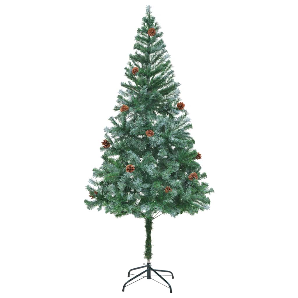 Vidaxl kunstkerstboom avec des cornes de pin 180 cm