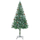 Vidaxl kunstkerstboom avec des cornes de pin 180 cm