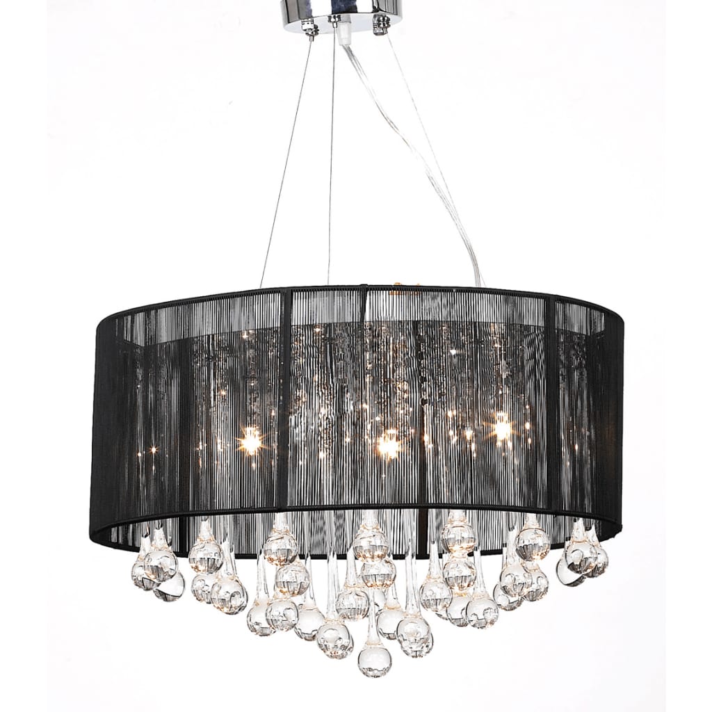 Chandelier Vidaxl avec 85 cristaux noirs