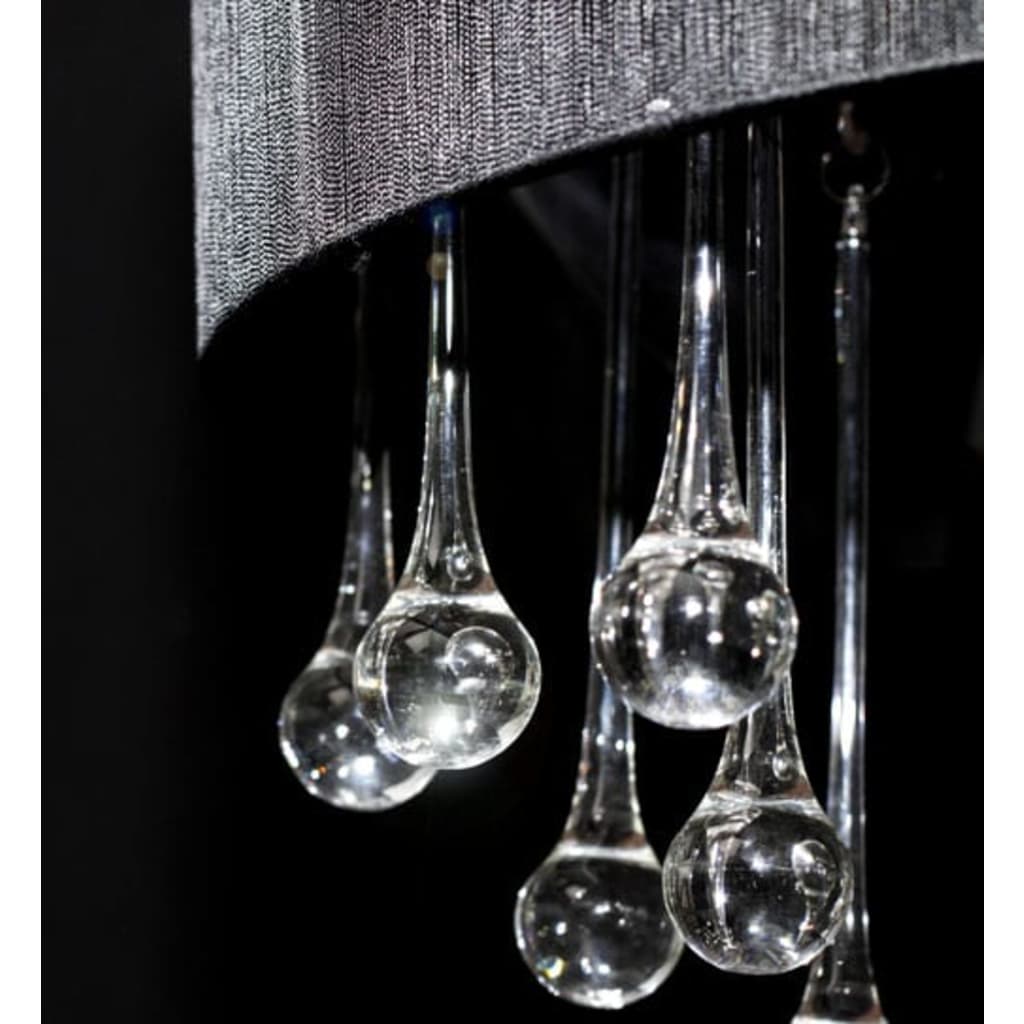 Chandelier Vidaxl avec 85 cristaux noirs
