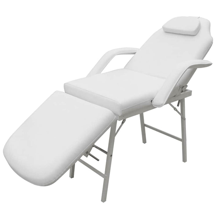 Vidaxl Traitement Chaise pour le visage 185x78x76 cm en cuir artificiel blanc