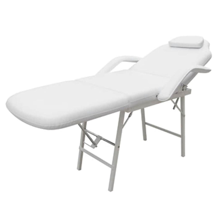 Vidaxl Traitement Chaise pour le visage 185x78x76 cm en cuir artificiel blanc