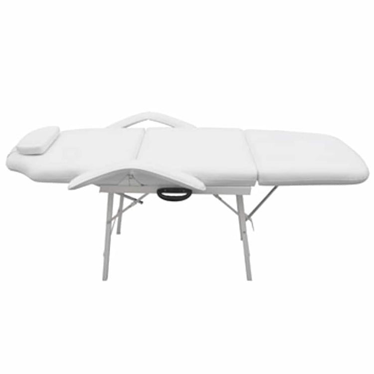 Vidaxl Traitement Chaise pour le visage 185x78x76 cm en cuir artificiel blanc