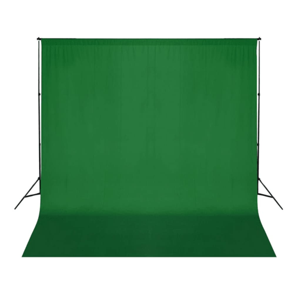 Vidaxl Fond Chromakey 300x300 cm Coton vert
