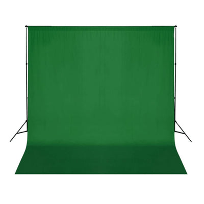 Vidaxl Fond Chromakey 300x300 cm Coton vert