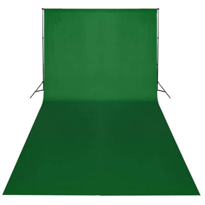 Vidaxl Fond Chromakey 600x300 cm Coton vert