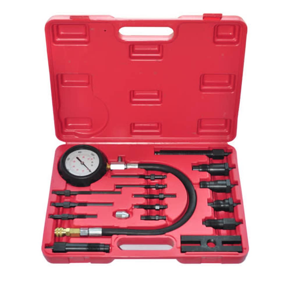 Testeur de compression Vidaxl 17 parties ensemble pour les moteurs diesel