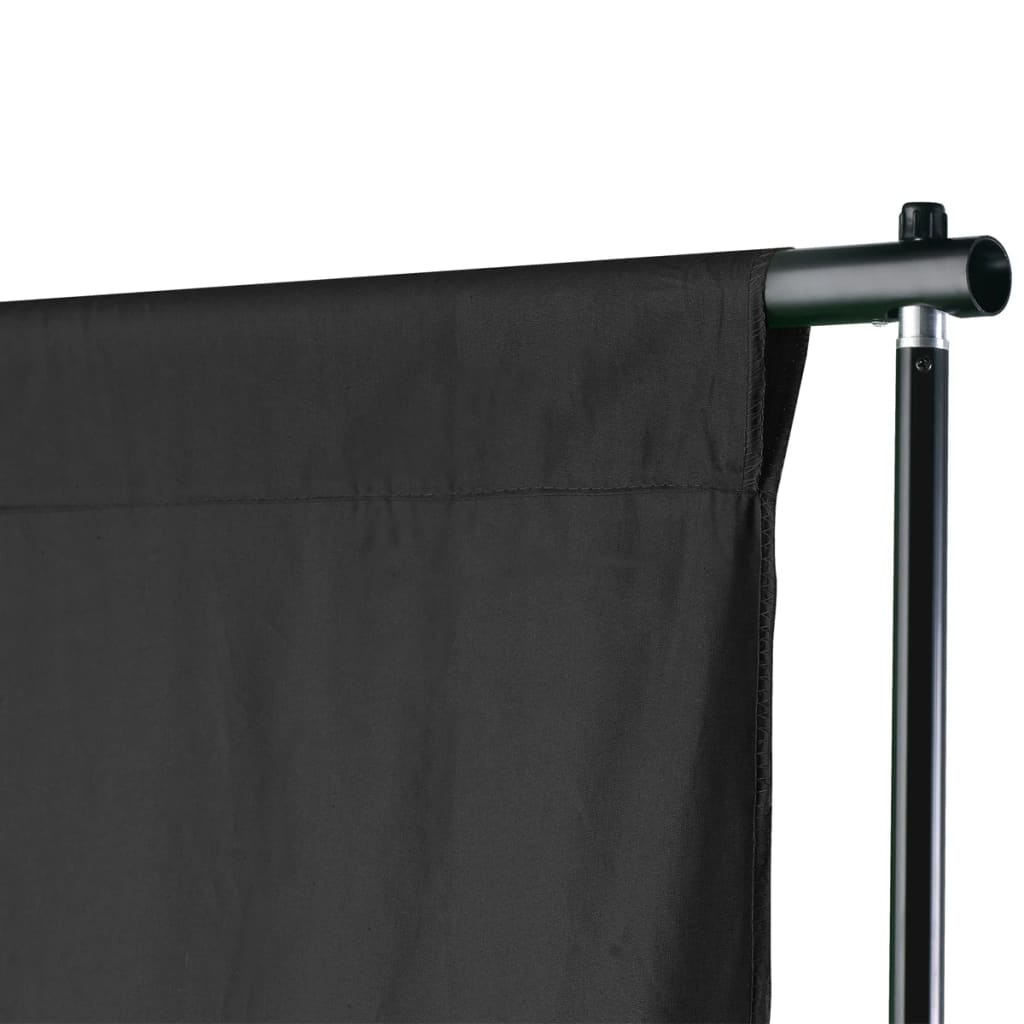 Système d'arrière-plan Vidaxl 600x300 cm noir