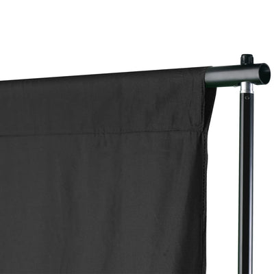 Système d'arrière-plan Vidaxl 600x300 cm noir