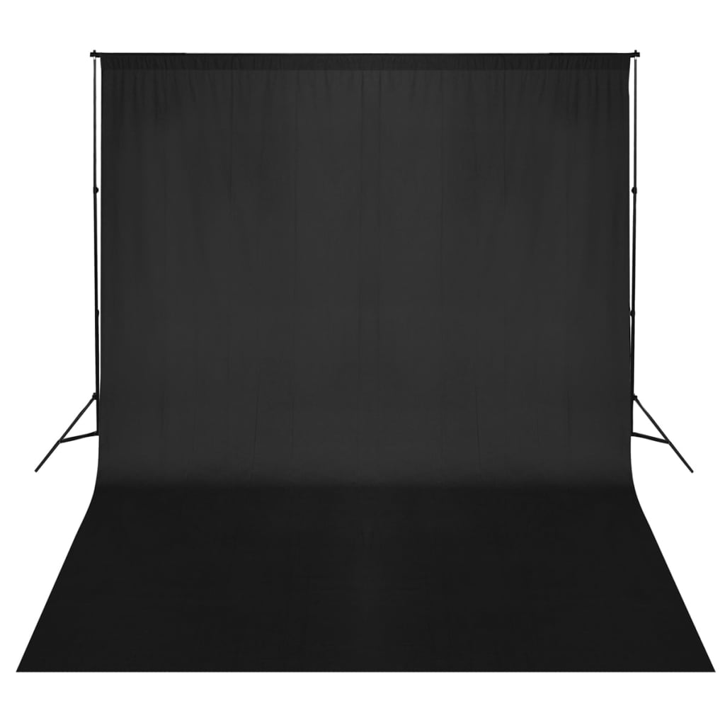 Système d'arrière-plan Vidaxl 300x300 cm noir