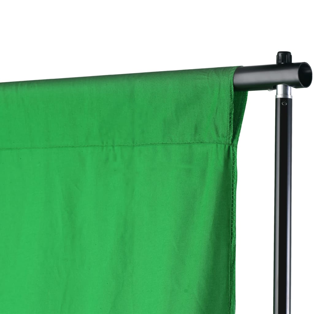 Système d'arrière-plan Vidaxl 500x300 cm vert