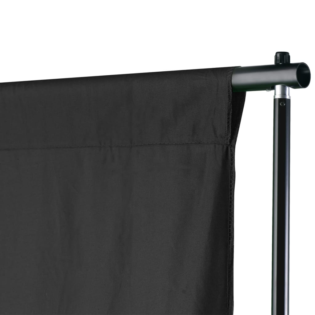 Système d'arrière-plan Vidaxl 500x300 cm noir