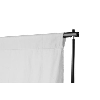 Système d'arrière-plan télescopique Vidaxl et fond blanc 3x5 m