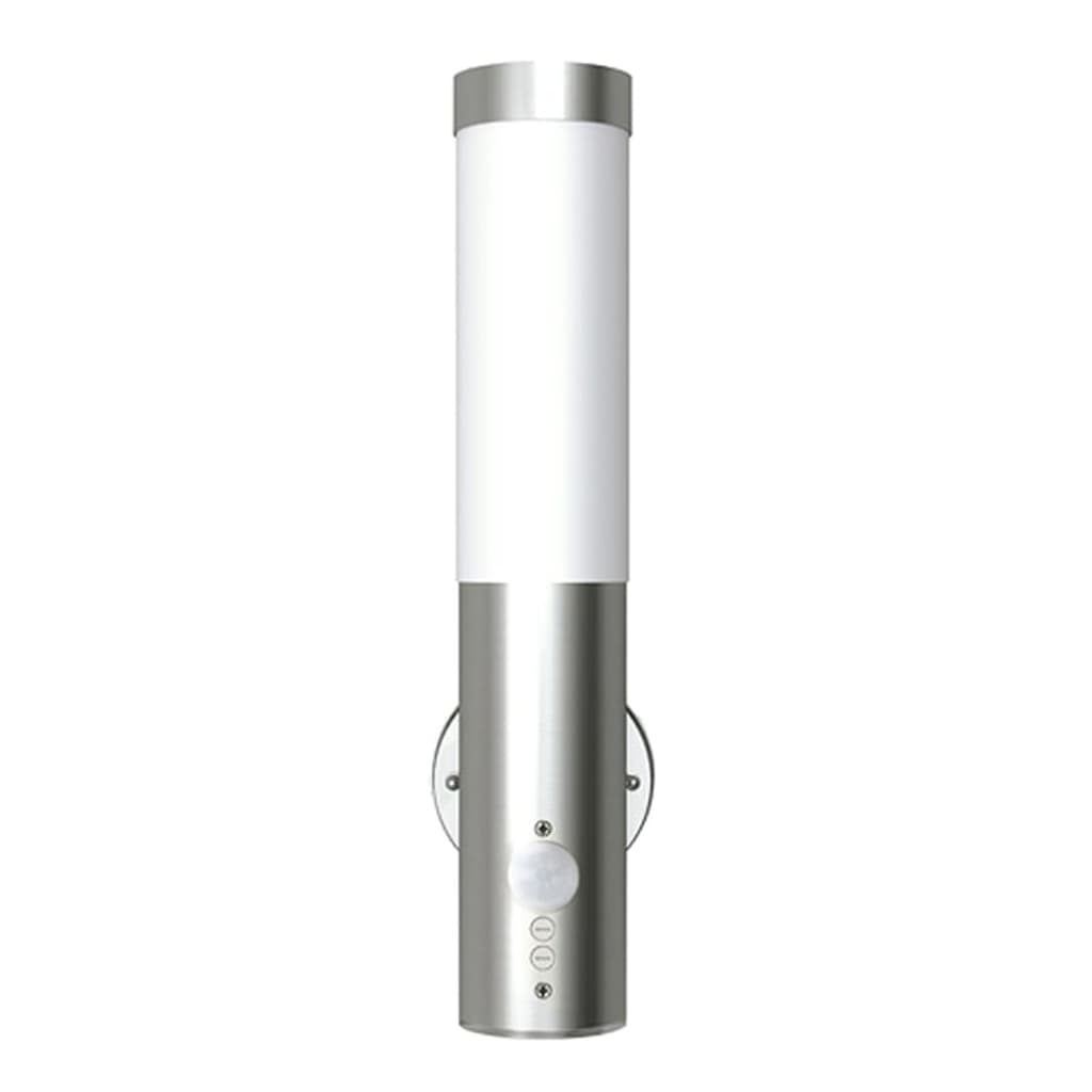 Vidaxl lampe extérieure en acier inoxydable Savona avec capteur (2 pièces)