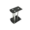 Ensemble vocal standard du haut-parleur Vidaxl de 2 verre noir