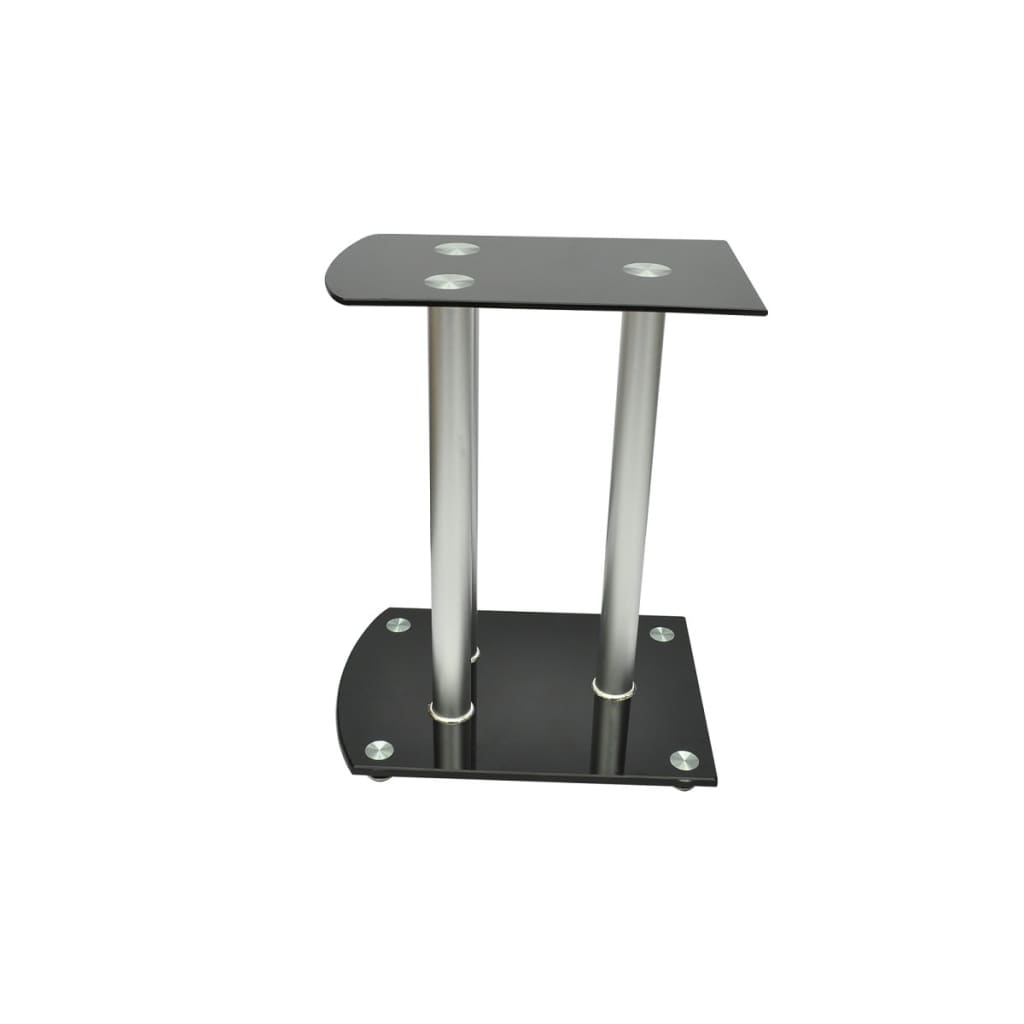Ensemble vocal standard du haut-parleur Vidaxl de 2 verre noir
