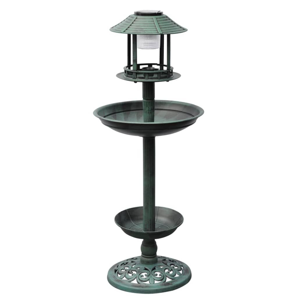 Vidaxl Birds Mauvaise maison d'alimentation avec un éclairage solaire