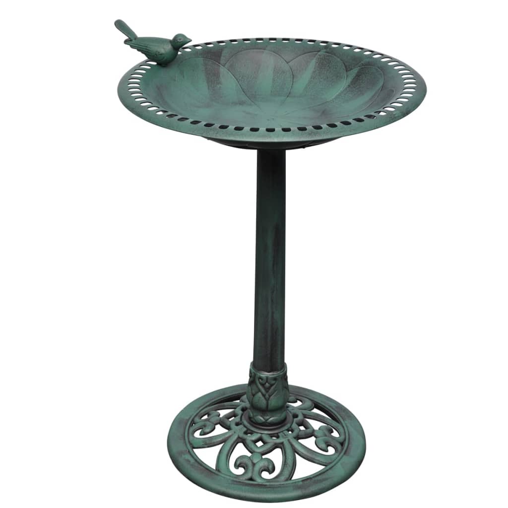 Baignoire d'oiseaux vidaxl avec oiseau décoratif
