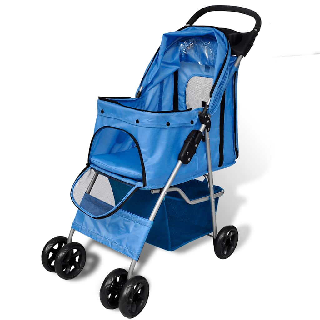 Porte-poussette vidaxl pour le chien bleu