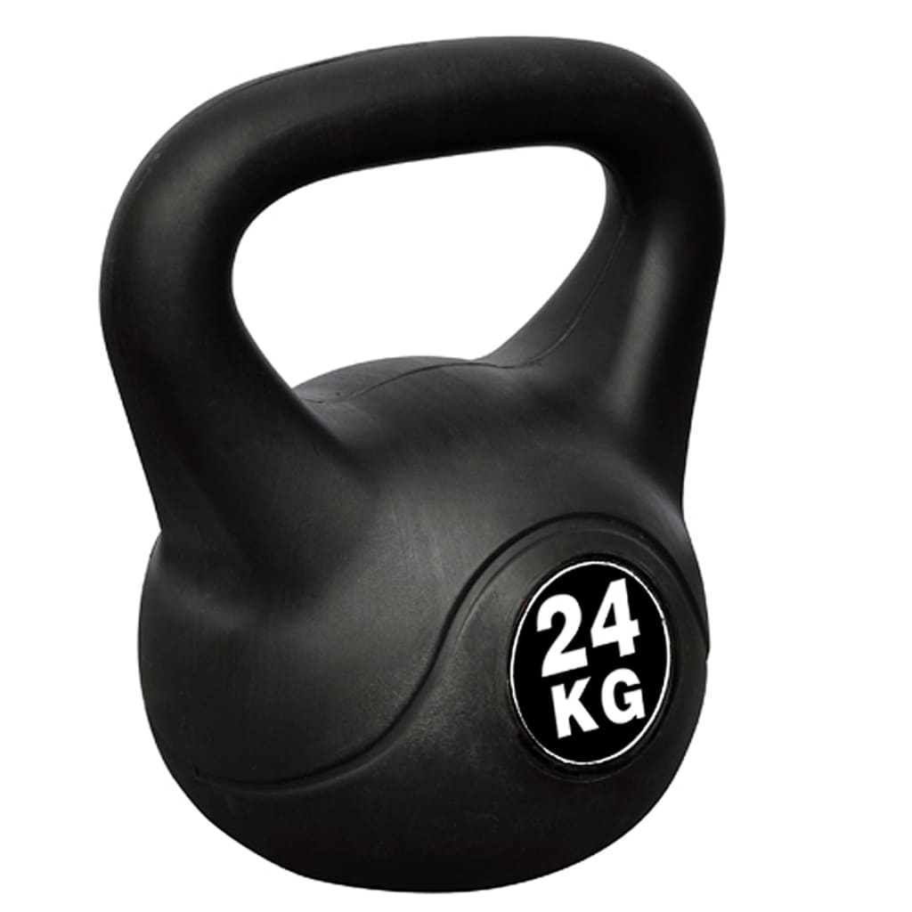 Vidaxl kettlebell avec manteau en plastique 24 kg