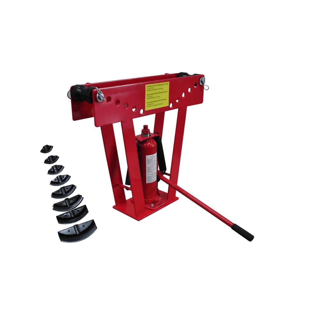 Vidaxl pijpenbuiger hydraulique avec 8 moules 16 tonnes