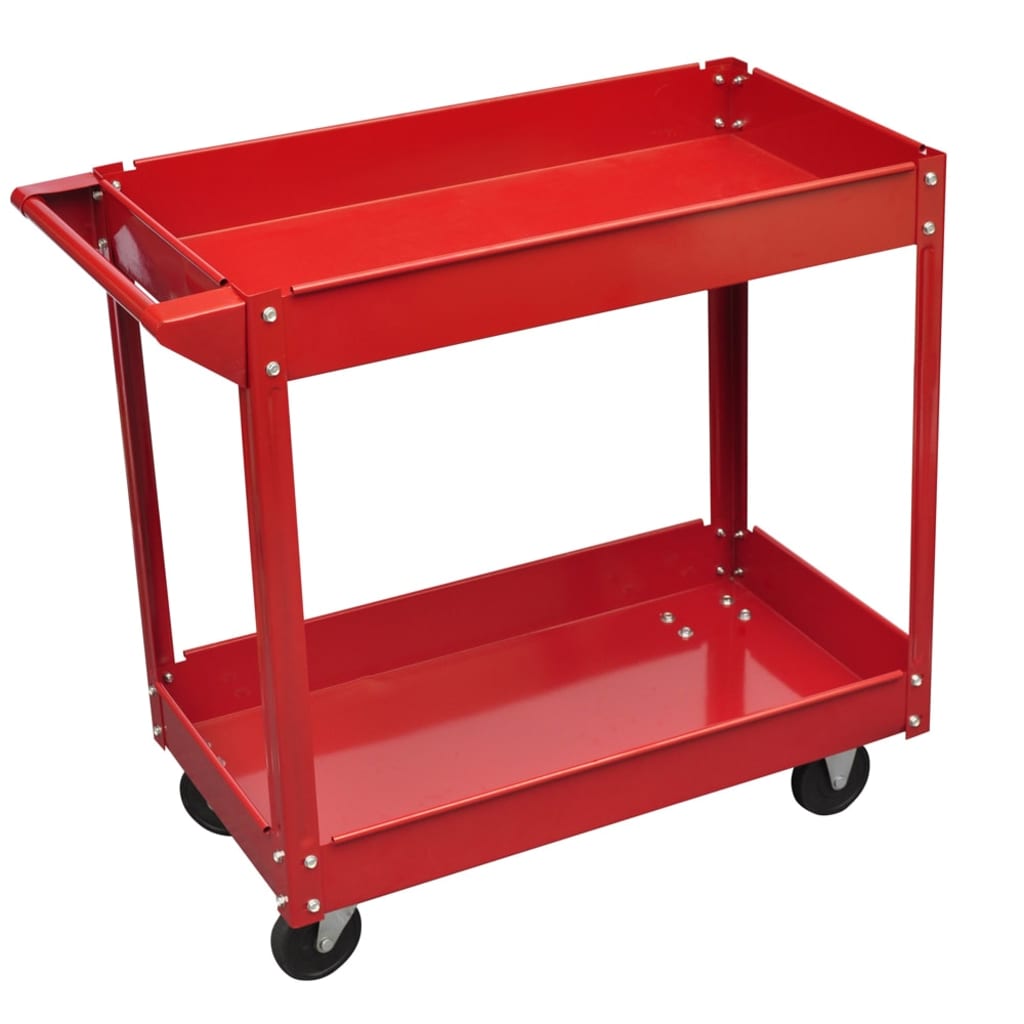 Chariot à outils Vidaxl 100 kg de rouge
