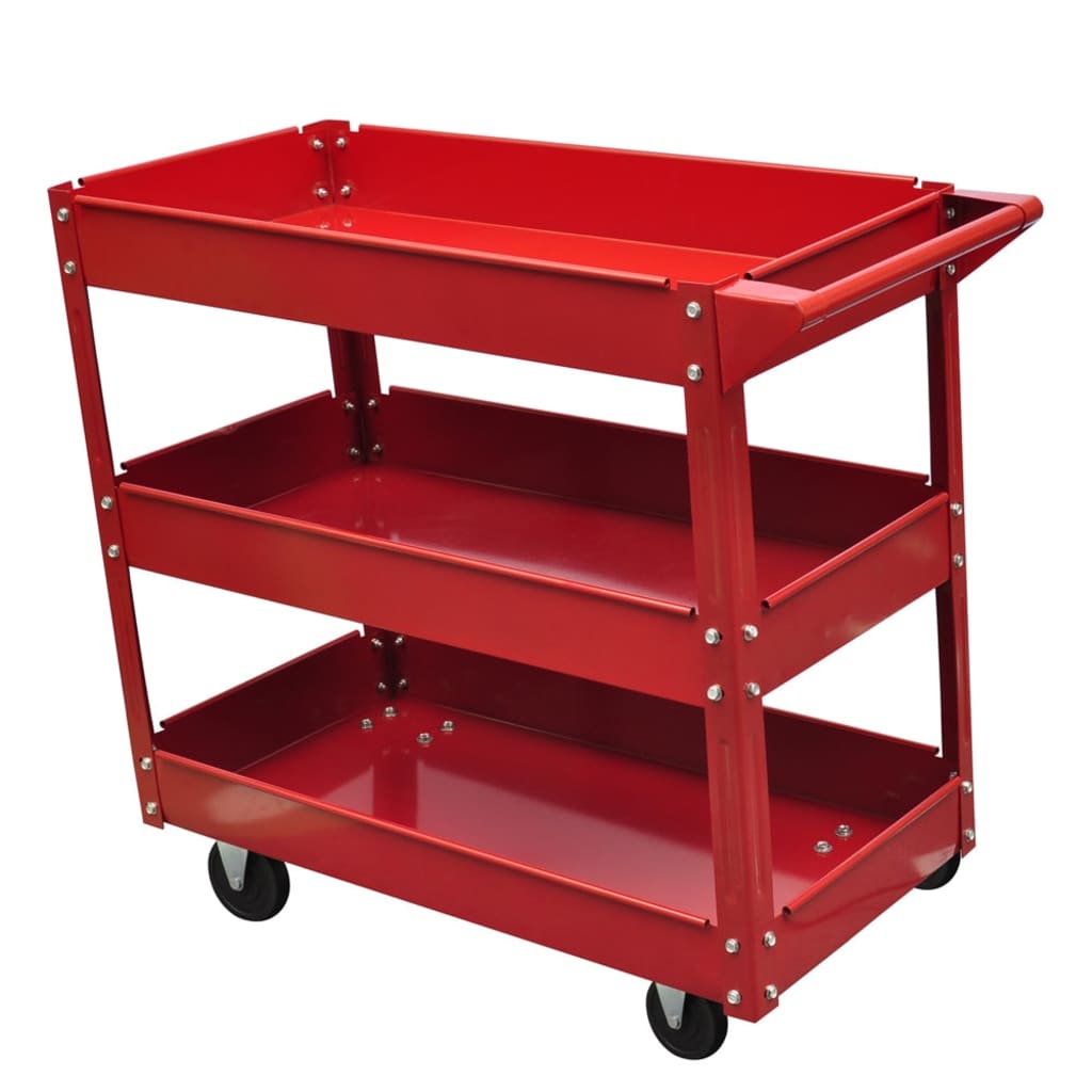 Chariot à outils Vidaxl 100 kg de rouge
