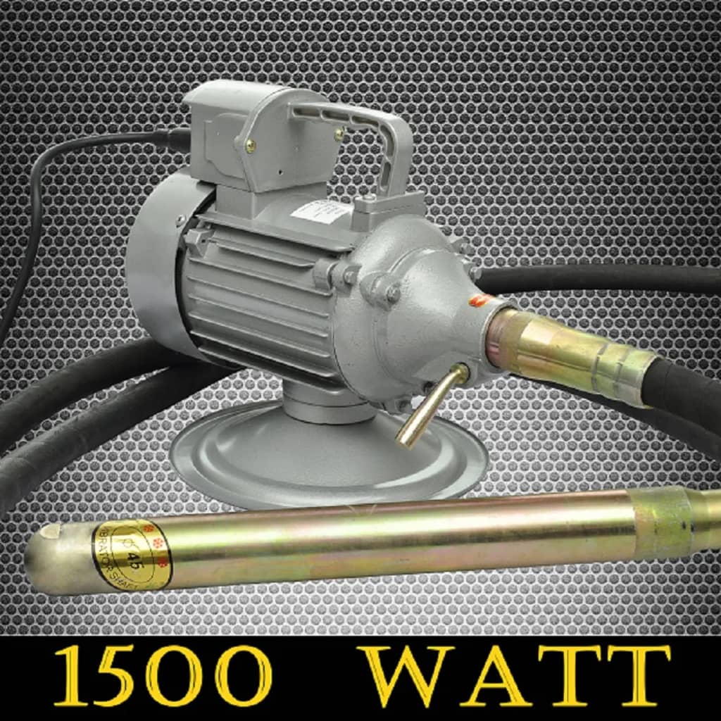 Aiguille vidaxl betonstrieriet avec tuyau 6 m 220 V 50 Hz 1500 W