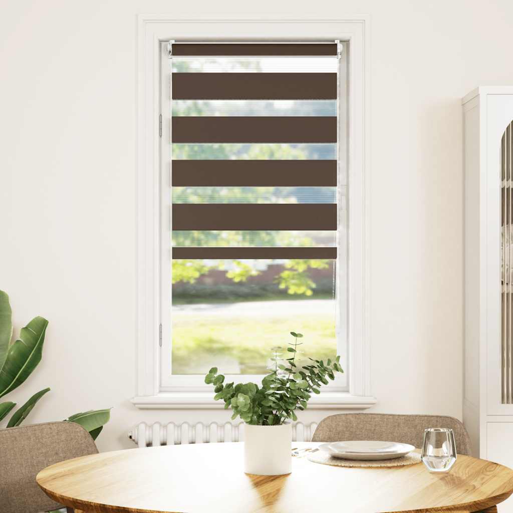 Vidaxl Duo Roller aveugle 60x120cm Coffee Brown