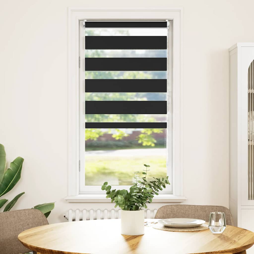 Vidaxl duo rouleau aveugle 80x150 cm noir