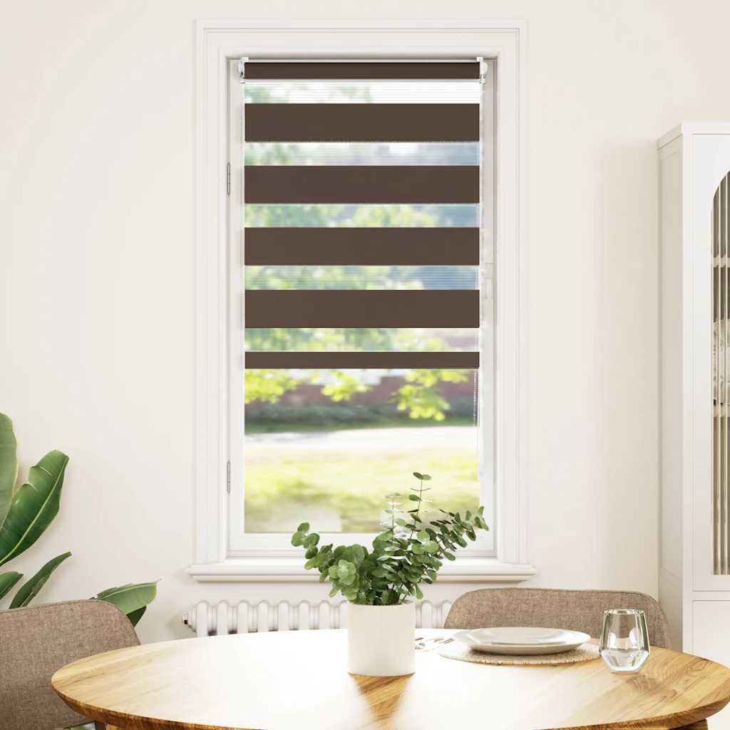 Vidaxl Duo Rouleau aveugle 80x150cm café marron