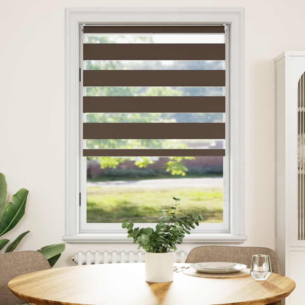 Vidaxl rouleau aveugle duo 80 x 175 cm café marron