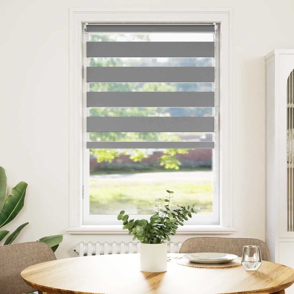Vidaxl duo rouleau aveugle 90x150 cm gris