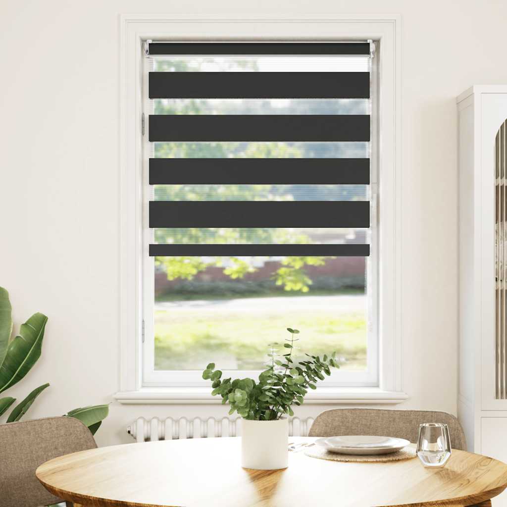 Vidaxl duo rouleau aveugle 90x150 cm noir