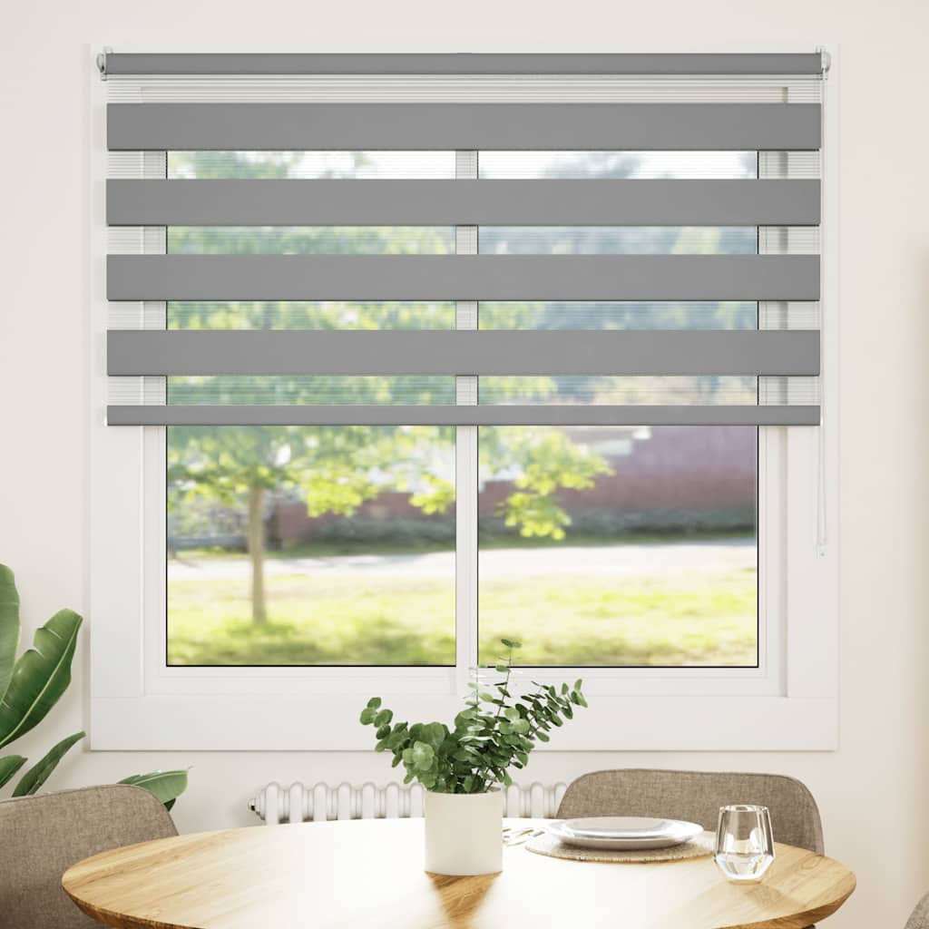 Vidaxl duo rouleau aveugle 120 x 175 cm gris