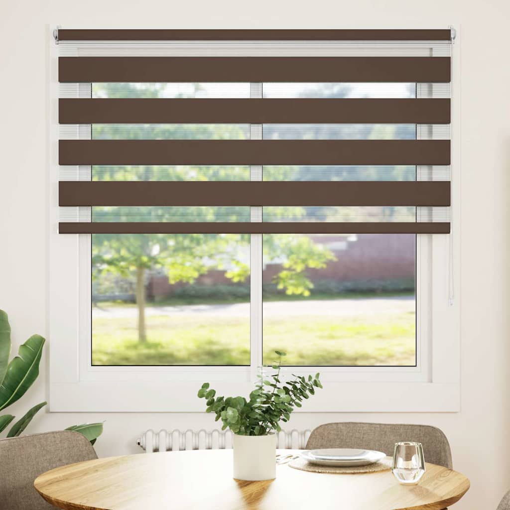 Vidaxl duo rouleau aveugle 120 x 175 cm café marron