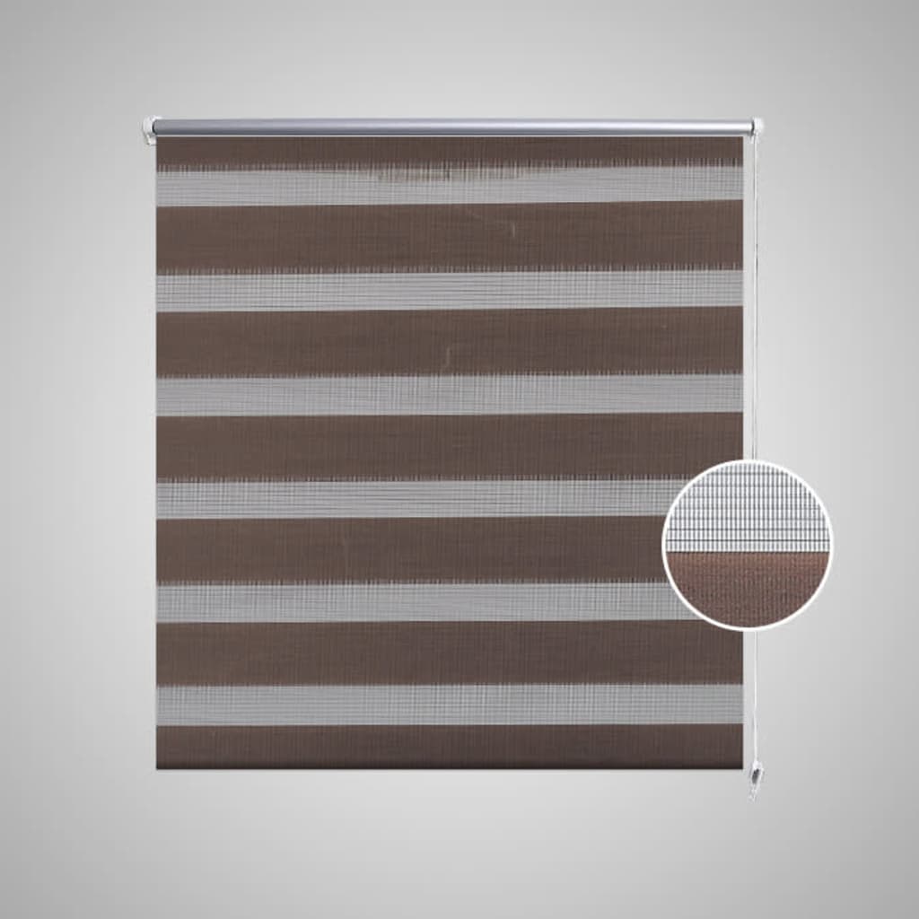 Vidaxl Duo Roller aveugle 120 x 230 cm Café marron